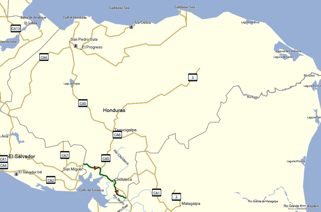 Route Honduras